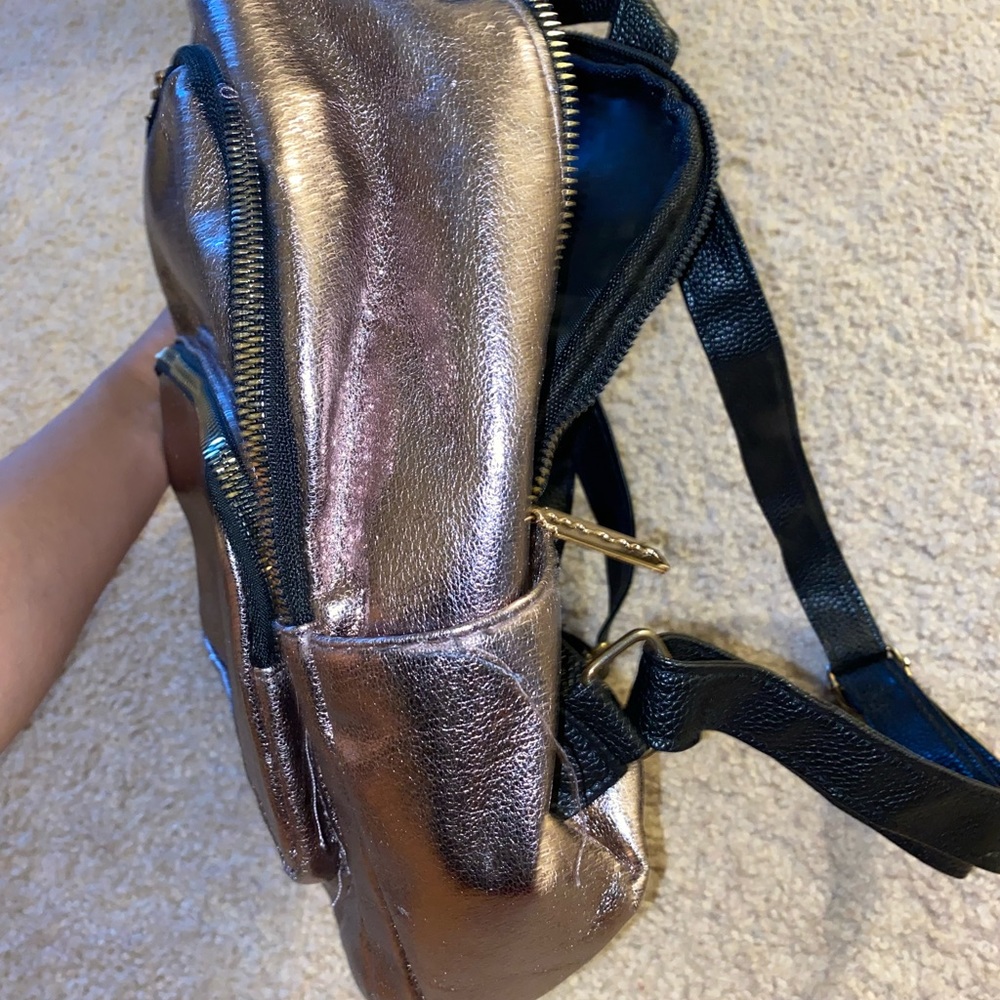 Silver/ Metallic Mini Backpack - Picture 7 of 7